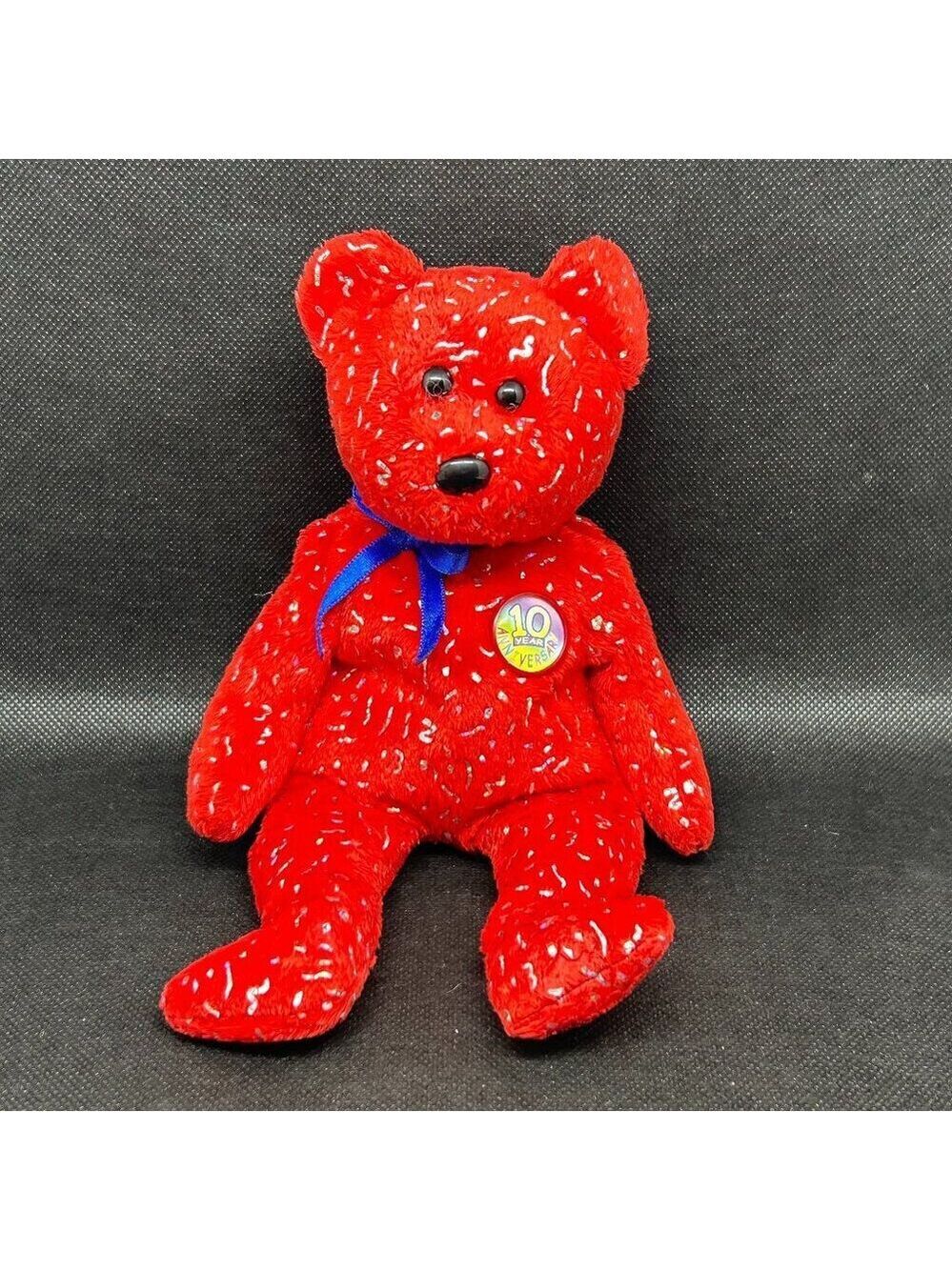 Retired TY! Beanie Babies “Decade” bear